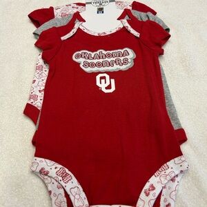 Rivalry Threads Red and Gray Oklahoma Sooners Bodysuit